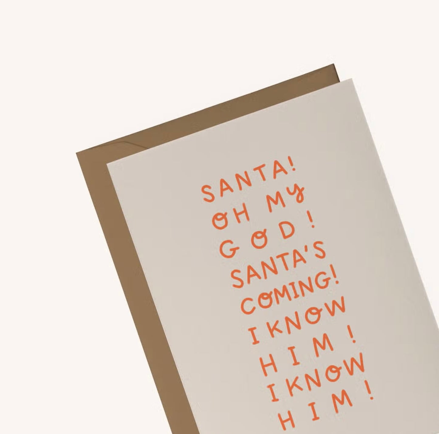 "Santa, Oh My God!..." Christmas card