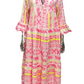 Neon Embroidered Aztec Maxi Dress