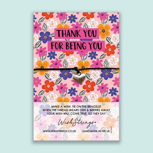THANK YOU FOR BEING YOU - WishStrings Wish Bracelet - WS348