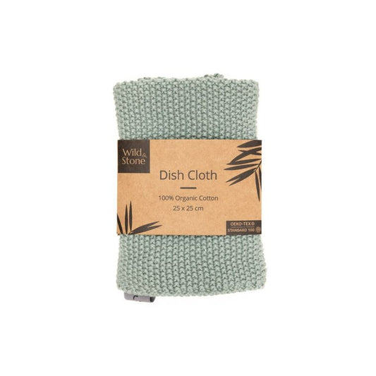 Dish Cloth - 100% Organic Cotton (Moss Green)