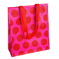 Red On Pink Spotlight Shopping Bag