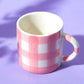 Pink Gingham Mug