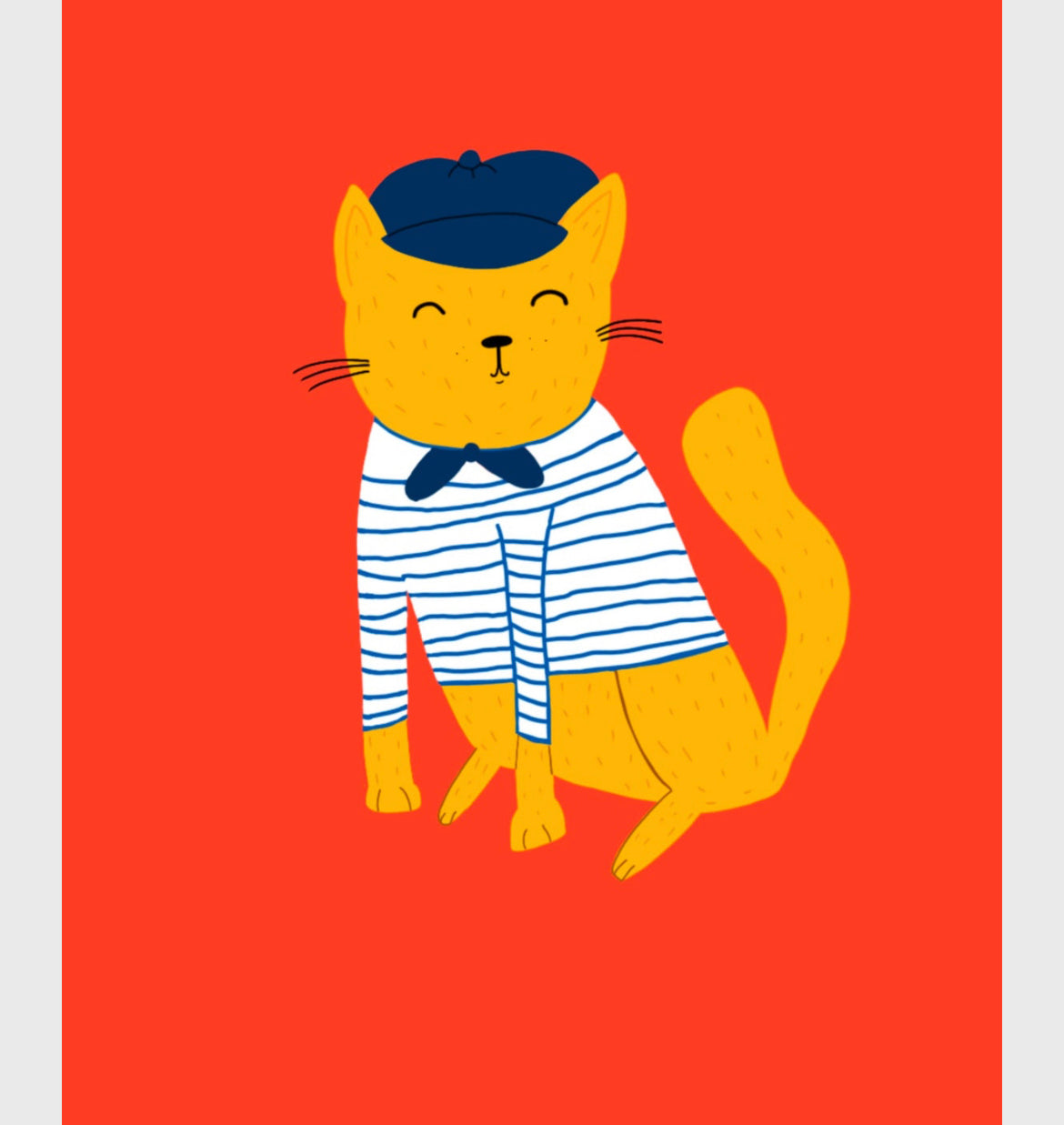 French Cat Art Print
