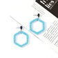 Beaded Hexagon Hoop Earrings