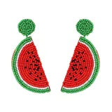 Watermelon Beaded Drop Earring