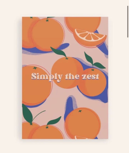 ‘Simply the zest’ card