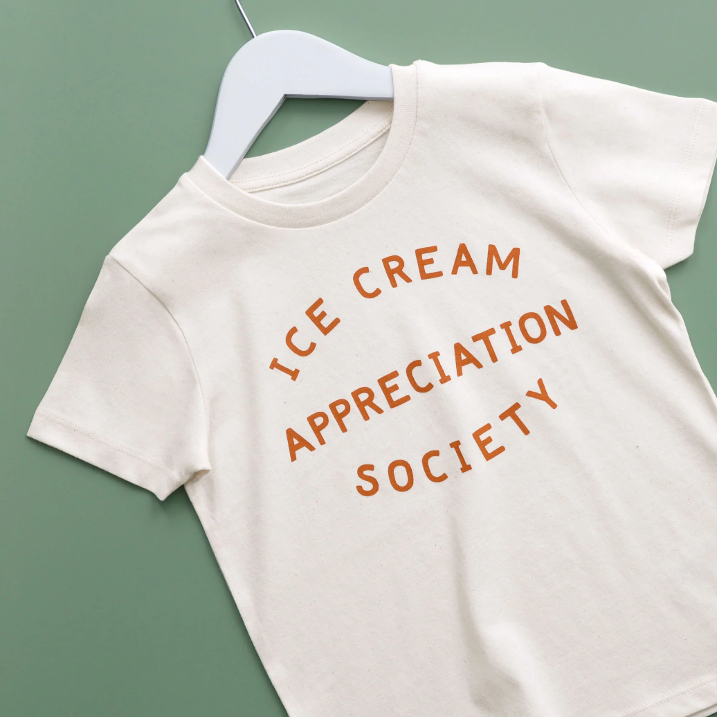 Ice Cream Appreciation Society Kids T-Shirt, Pecan Colourway
