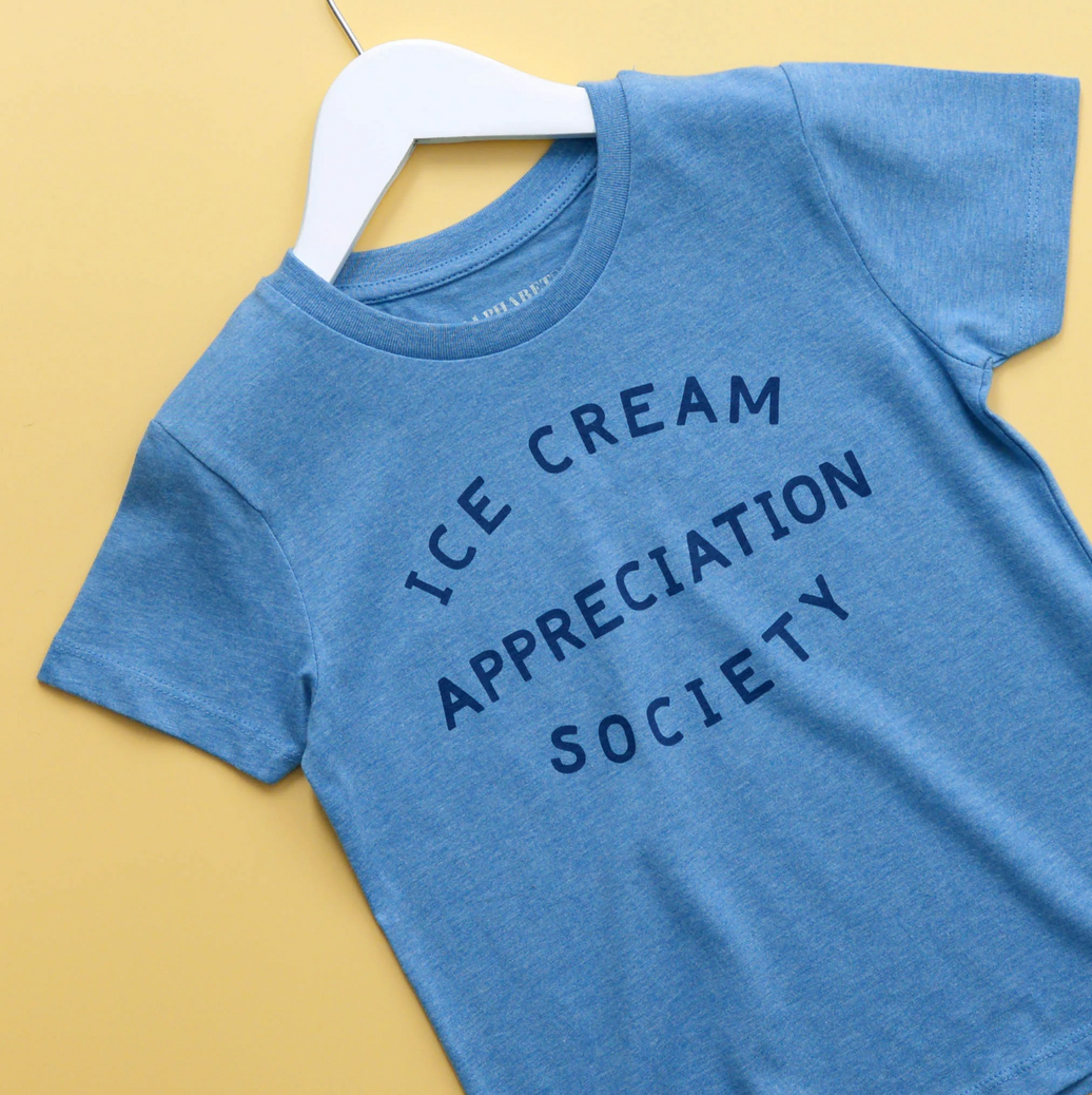Ice Cream Appreciation Society Kids T-Shirt, Blueberry Colourway