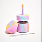 Neon Kactus 8oz Glass Tumbler & Food Pot- Tie Dye
