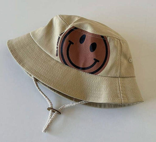 Brown Smiley Bucket Hat