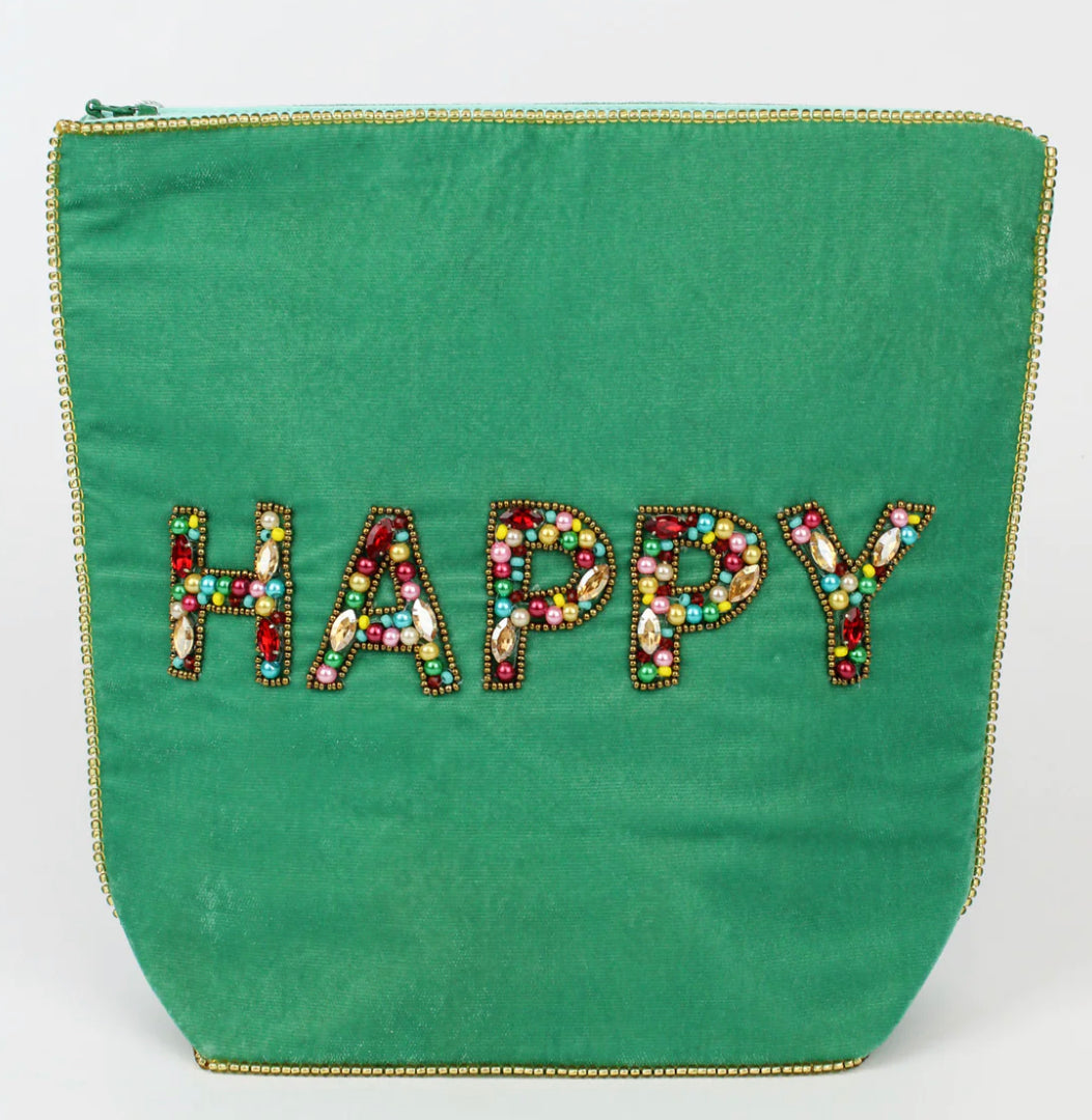 RAINBOW HAPPY LETTERS MAKE UP BAG