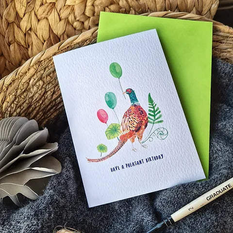 Pheasant Birthday greeting card