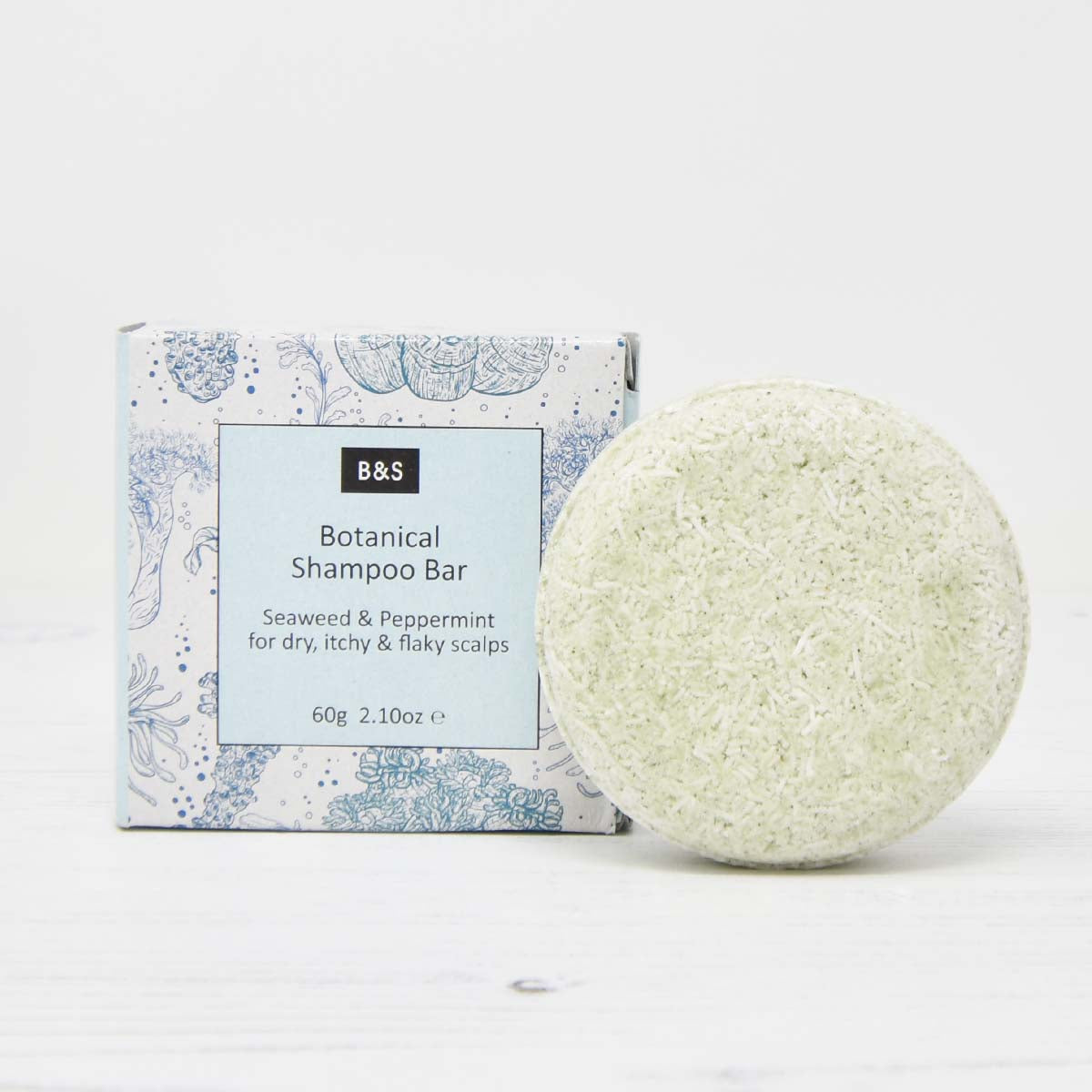Botanical Shampoo Bar – Seaweed & Peppermint – Dry/Itchy Scalp 60g