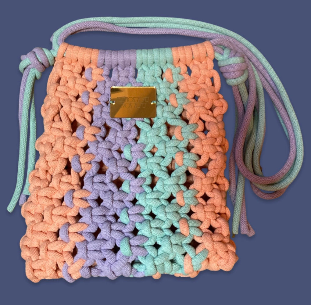 The UNA Bag Turquoise, Coral & Purple