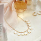 Gold Tone & Mother of Pearl Scatter Star Necklace