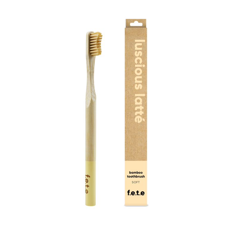 f.e.t.e | 'Luscious Latte' Adult's Soft Bamboo Toothbrush