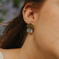 Gold Tone Cloud "Rain Shower" Aquamarine Mini Drop Earrings