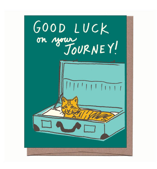 Cat In Suitcase Greeting Card