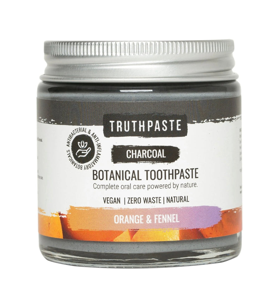 Natural Charcoal Toothpaste 100ml - Orange & Fennel