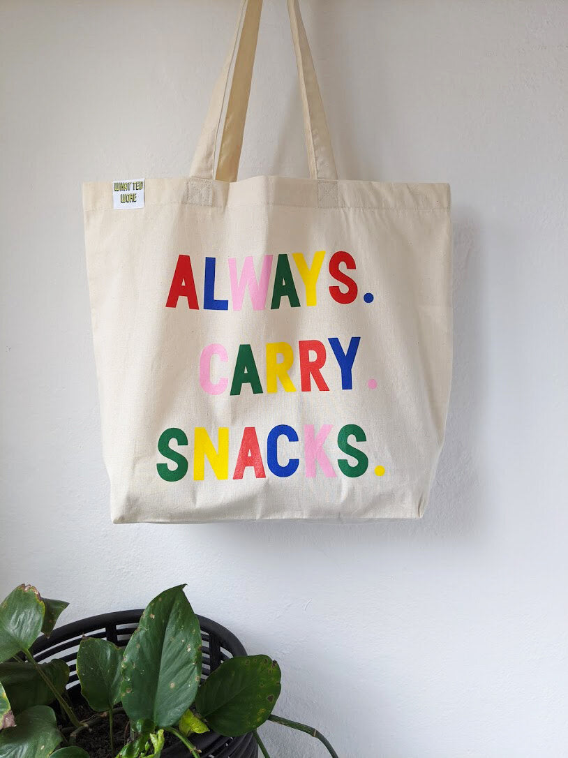 Always Carry Snacks tote bag
