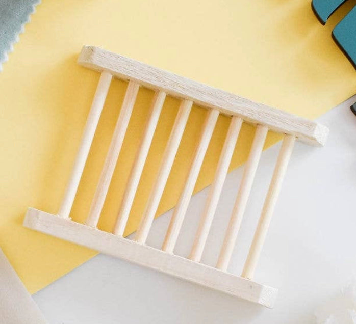 Natural Bamboo Soap Draining Dish - Ladder style