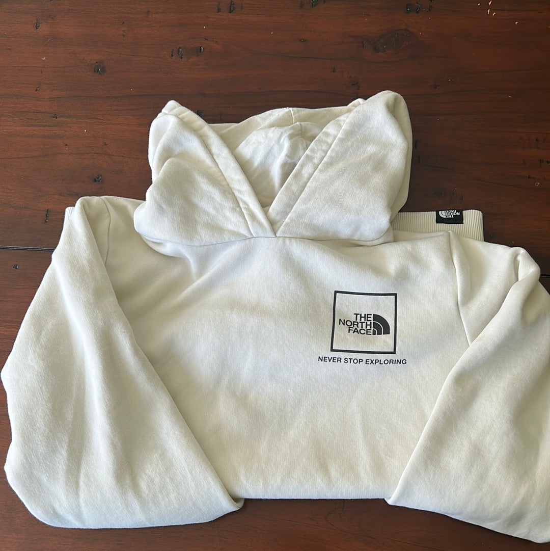 North Face White/Cream Hoody youth/Junior size L/G
