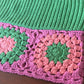 ASOS design knit cropped strap top green floral size UK 4