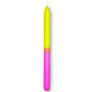 Dipdye Stick Candle 29cm Neon Pink And Yellow